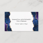 カスタム紫色ブルー金ゴールド静脈瑪瑙プロフェッショナル 名刺 (正面)