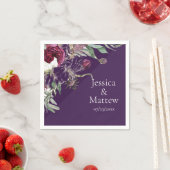 カスタム紫花紙ナプキン スタンダードカクテルナプキン (インサイチュ)