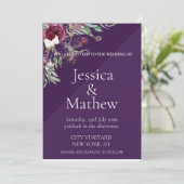 カスタム紫花結婚の 招待状 (スタンド正面)