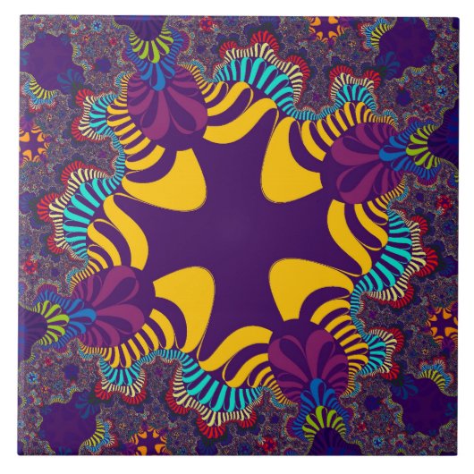 カスタム紫金ゴールドクロス大瓦 タイル (正面)