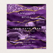 カスタム紫金ゴールドグリッター名刺テンプレート 名刺 (外部フラット)