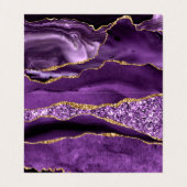 カスタム紫金ゴールドグリッター名刺テンプレート 名刺 (内部フラット)