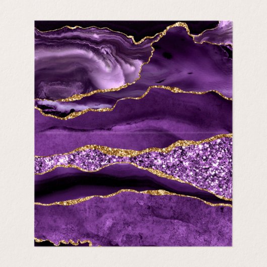 カスタム紫金ゴールドグリッター名刺テンプレート 名刺 (内部フラット)