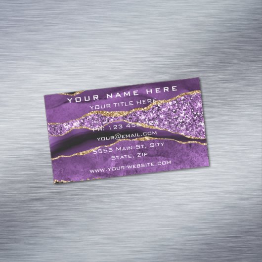 カスタム紫金ゴールド磁気名刺テンプレート マグネット名刺 (インサイチュ)