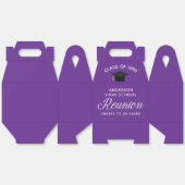 カスタム紫高校卒業生懇親会パーティー フェイバーボックス (見開き)