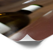 カスタム紳士ドッグポートレート – ワインラバーペットアート ポスター (コーナー)