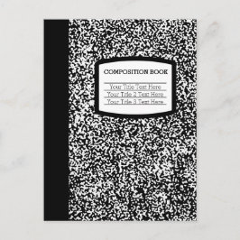 カスタム組版本ブラック/ホワイトスクール/先生 ポストカード