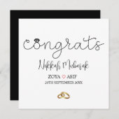 カスタム結モダン婚ムバラク結婚のギフトカード シーズンカード (正面/裏面)