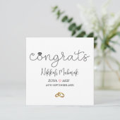 カスタム結モダン婚ムバラク結婚のギフトカード シーズンカード (スタンド正面)