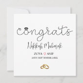 カスタム結モダン婚ムバラク結婚のギフトカード シーズンカード (正面)