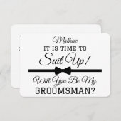 カスタム結婚おもしろいのgroomsmen私のgroomsmanカード サンキューカード (正面/裏面)