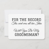 カスタム結婚おもしろいのgroomsmen私のgroomsmanカード サンキューカード (裏面)