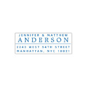 カスタム結婚したシンプル差出人住所 セルフインキングスタンプ (デザイン)
