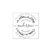 カスタム結婚したスタイリッシュ対差出人住所 ラバースタンプ (インプリント)