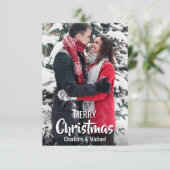 カスタム結婚した初めてのクリスマス|写真 招待状 (スタンド正面)