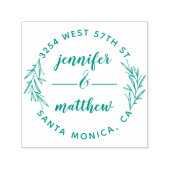 カスタム結婚した対エレガント差出人住所 セルフインキングスタンプ (デザイン)