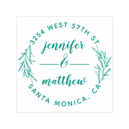 カスタム結婚した対エレガント差出人住所 セルフインキングスタンプ (デザイン)