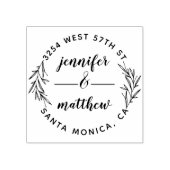 カスタム結婚した対エレガント差出人住所 ラバースタンプ (インプリント)