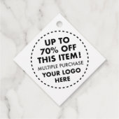 カスタム結婚の70%オフのバラ買ン割引 フェイバータグ (裏面)