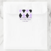 カスタム結婚アーガイル薄紫 スクエアシール (バッグ)