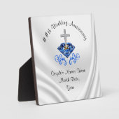 カスタム結婚キリスト教記念贈与アイディア フォトプラーク (正面)