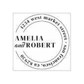 カスタム結婚クラシック差出人住所 ラバースタンプ (インプリント)