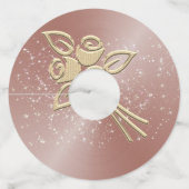 カスタム結婚パーソナライズされたワイングラスラベル ワイングラスタグ (裏面)