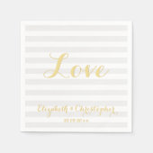 カスタム結婚モダン周年記念ラブナプキンス スタンダードカクテルナプキン (正面)