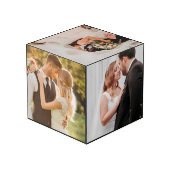 カスタム結婚モダン周年記念10写真コラージュ フォトキューブ (裏面アングル)