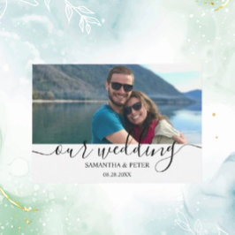 カスタム結婚写モダンリラックス料 出欠カード