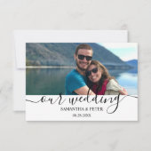 カスタム結婚写モダンリラックス料 出欠カード (正面)