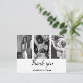 カスタム結婚写真ありがとう。 ポストカード (スタンド正面)