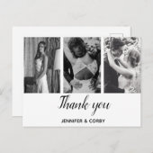 カスタム結婚写真ありがとう。 ポストカード (正面/裏面)