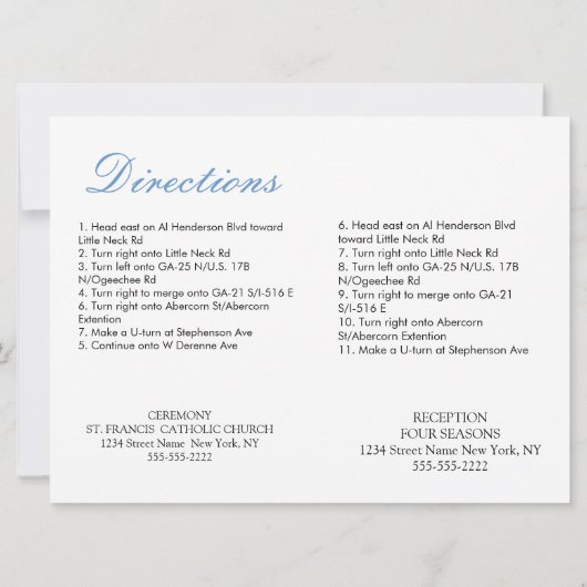 カスタム結婚図解入りの、写真付きのの地頼図（最初） 6.5x8.7 招待状 (裏面)