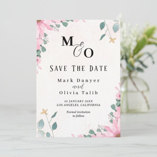 カスタム結婚式のお知らせ – 日付カードの保存 セーブザデート (スタンド正面)