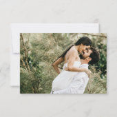 カスタム結婚式の写真の手書きウォーターマーク サンキューカード (裏面)