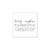 カスタム結婚式の名前スクリプト差出人住所 ラバースタンプ (インプリント)