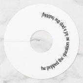 カスタム結婚式の婚約パーティー ワイングラスタグ (正面)