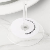 カスタム結婚式の婚約パーティー ワイングラスタグ (クローズアップ)