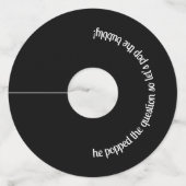 カスタム結婚式の婚約パーティー ワイングラスタグ (正面)