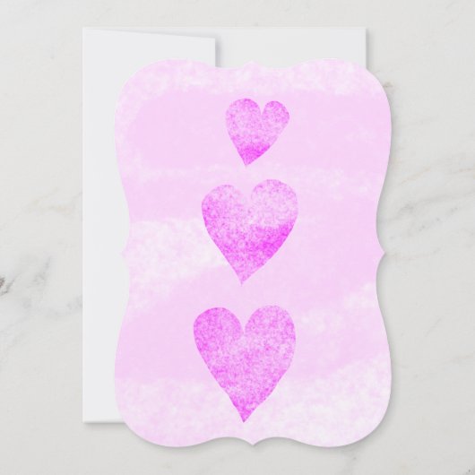 カスタム結婚式の招待伝統的ハート 招待状 (裏面)