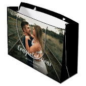 カスタム結婚式の日の写真大抱き枕 ラージペーパーバッグ (裏面アングル)