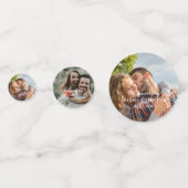 カスタム結婚式の日の写真紙吹雪 コンフェッティ (裏面)