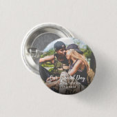 カスタム結婚式の日写真ボタン 缶バッジ (正面&裏面)