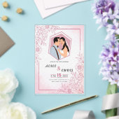 カスタム結婚式アクリルカード(あなたの似顔絵付き) アクリル招待状 (インサイチュ (ウェディング))