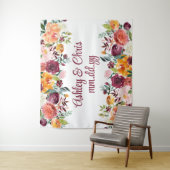 カスタム結婚式フローラフォトブースプロップ タペストリー (インサイチュ)