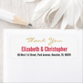 カスタム結婚式感謝の差出人住所ラベル ラベル (インサイチュ)