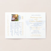 カスタム結婚式招待状箔 箔カード (内部)