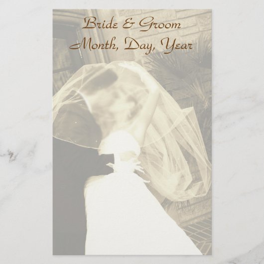 カスタム結婚式文房具 便箋 (正面)