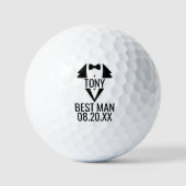 カスタム結婚式Groomsmen提案花婿介添人ギフト ゴルフボール (正面)